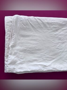 OAKE Solid Cotton Tencel 2-Pc. Duvet Cover Set, Twin Size in Ivory